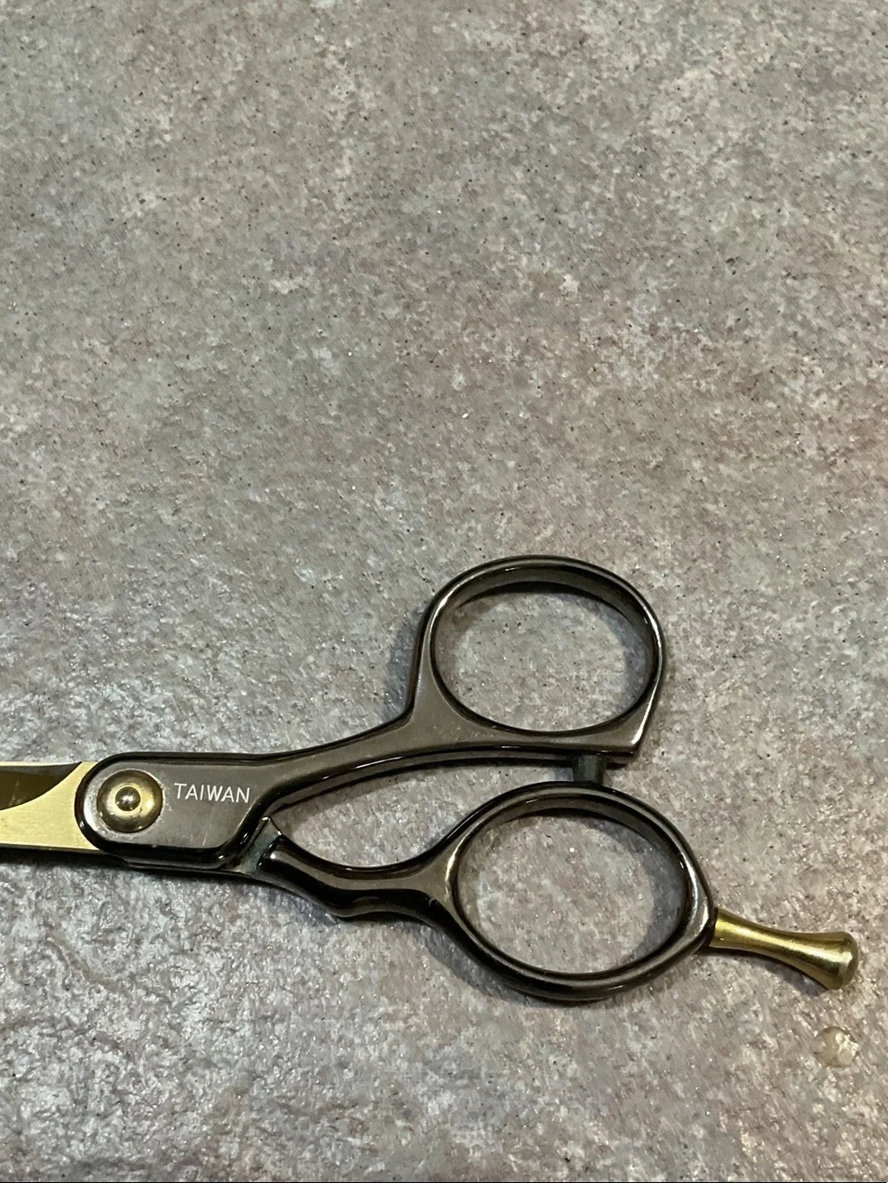 Professional Men’s Haircut Scissors - Gold Blades with Black Handles